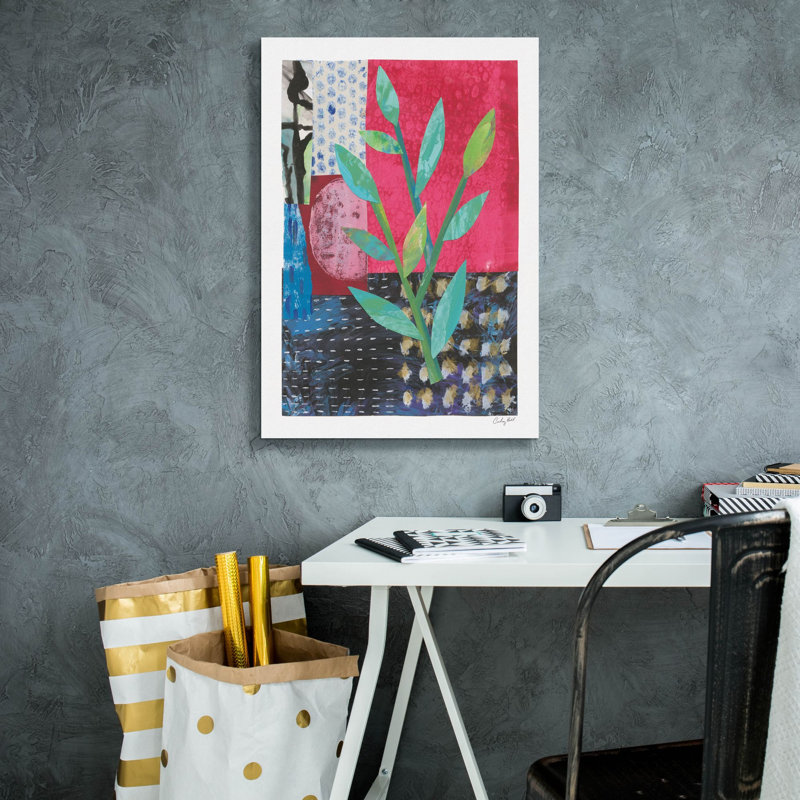 Toile épique Graffiti «Patchwork Plants 1» par Courtney Prahl, 18 po x 26 po