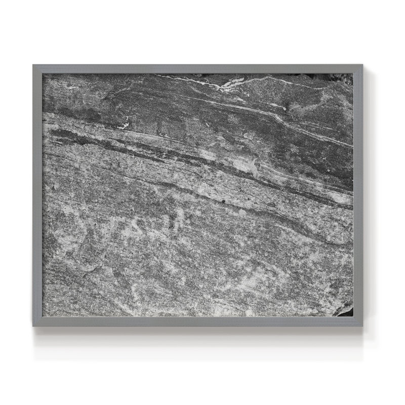 Found Textures III - Reproduction encadrée - Restickable, Gris, H 11 po x l 14 po