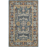 Antiquity Hand-Tufted Dark Blue Area Rug