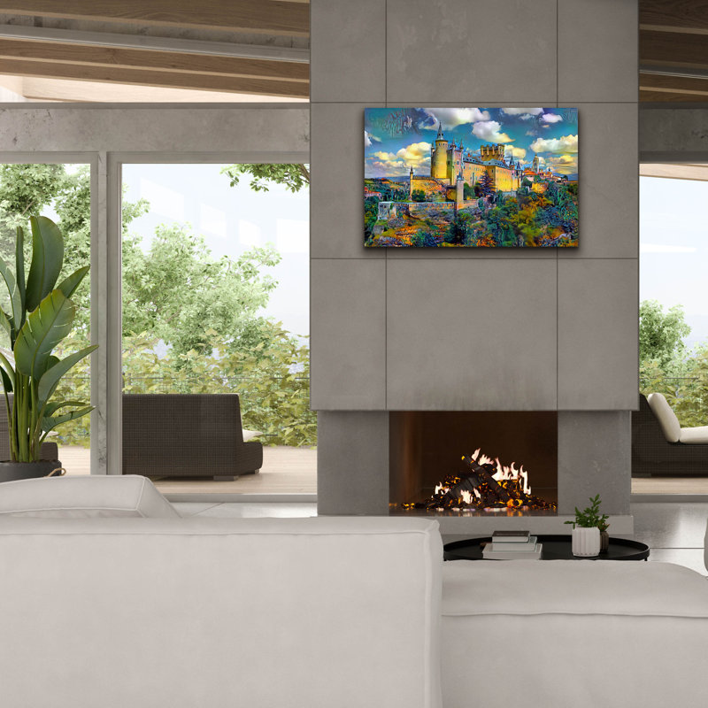  «Espagne Ségovie, Alcazar de Ségovie» par Pedro Gavidia, art mural sur toile, 40 po x 26 po, H 26 po x l 40 po