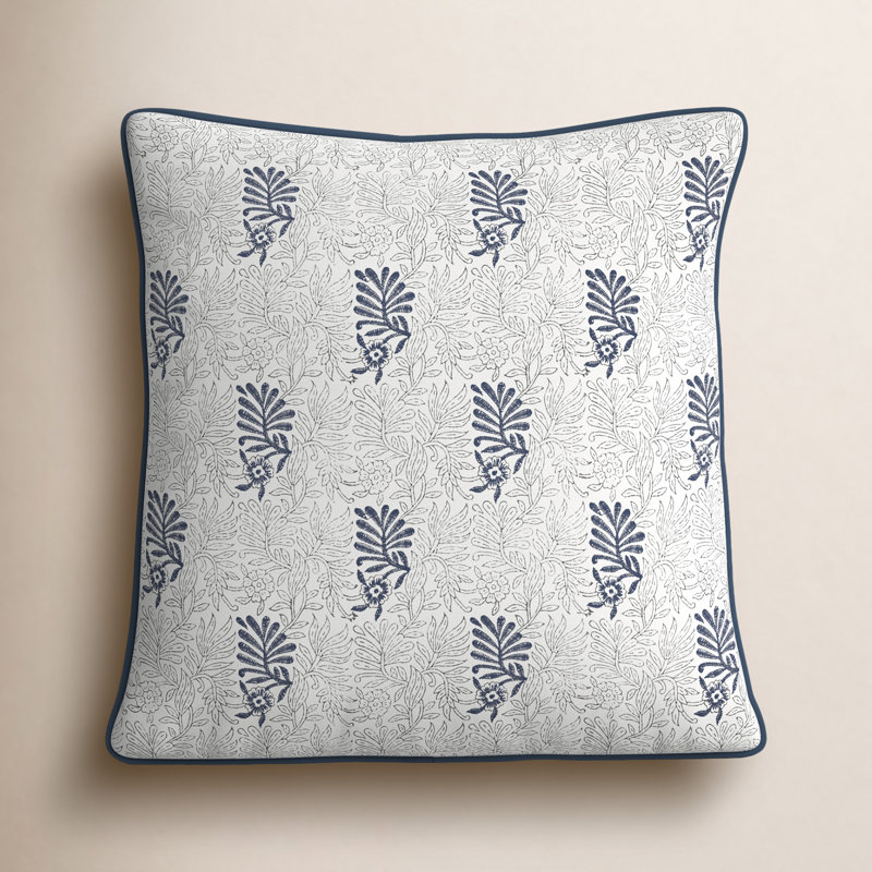 Coussin en coton Betania, Bleu vif