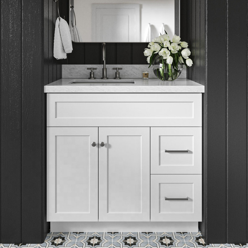 Ensemble de meuble-lavabo simple 37 po Hamlet, Blanc