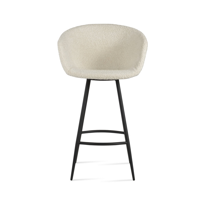 Tribeca Galata Counter & Bar Stool, Counter Stool (24” Seat Height), Black, Dark Grey