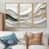 Toile avec cadre flottant or