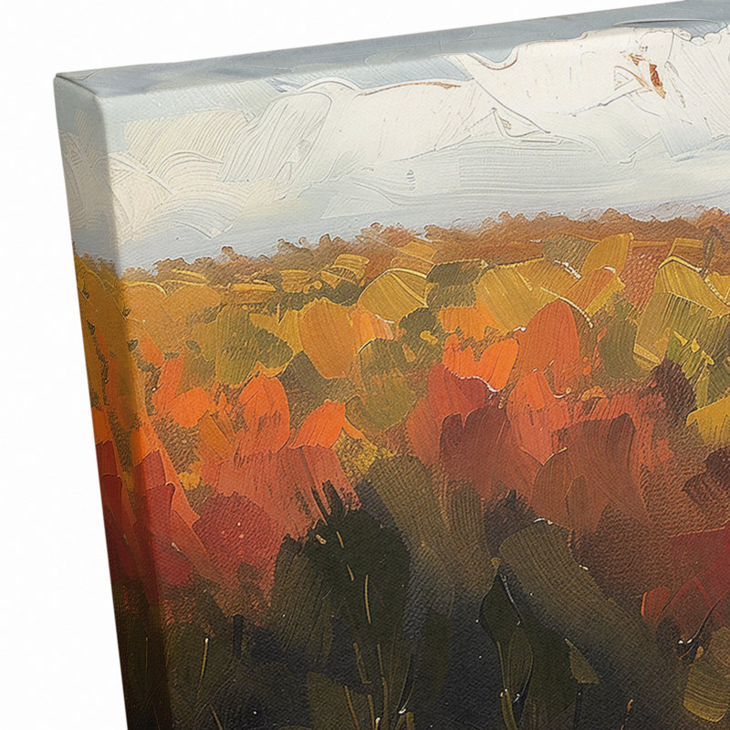 «Fall Red Truck Highland», reproduction sur toile
