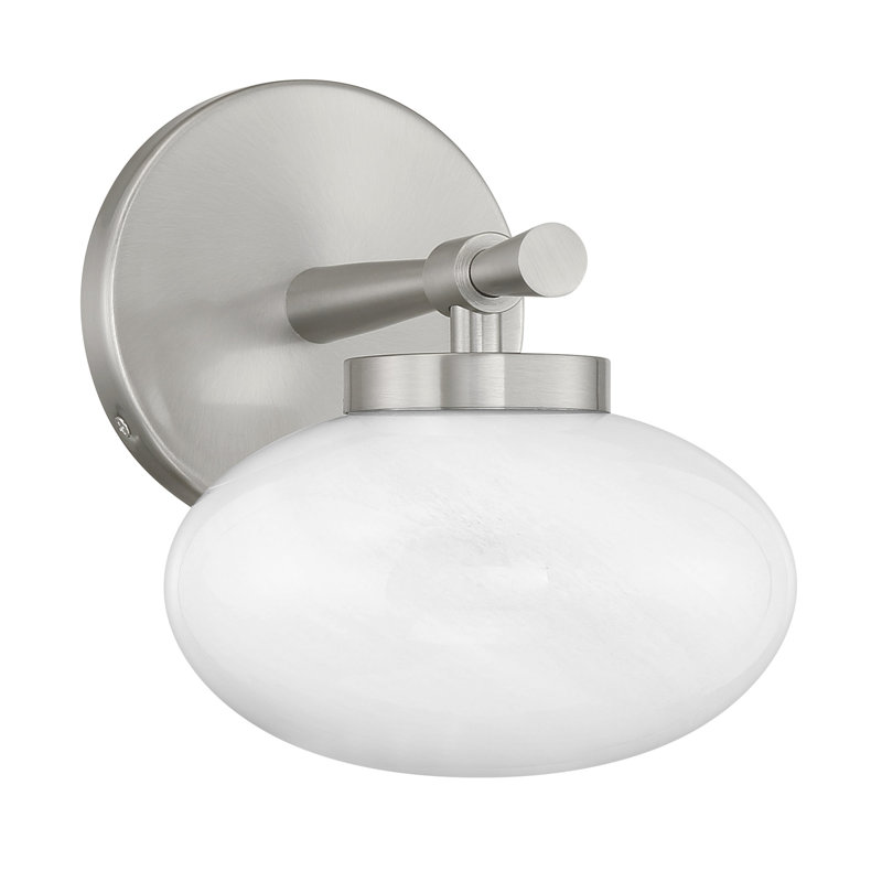 Barrow 1-Light Wall Sconce in Polished Nickel, Polished Nickel
