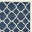 Tapis bleu / ivoire en laine / coton / latex touffeté à la main Carolene-1226196329
