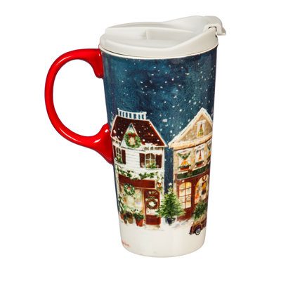The Holiday Aisle® Jurgensen Ceramic Travel Mug