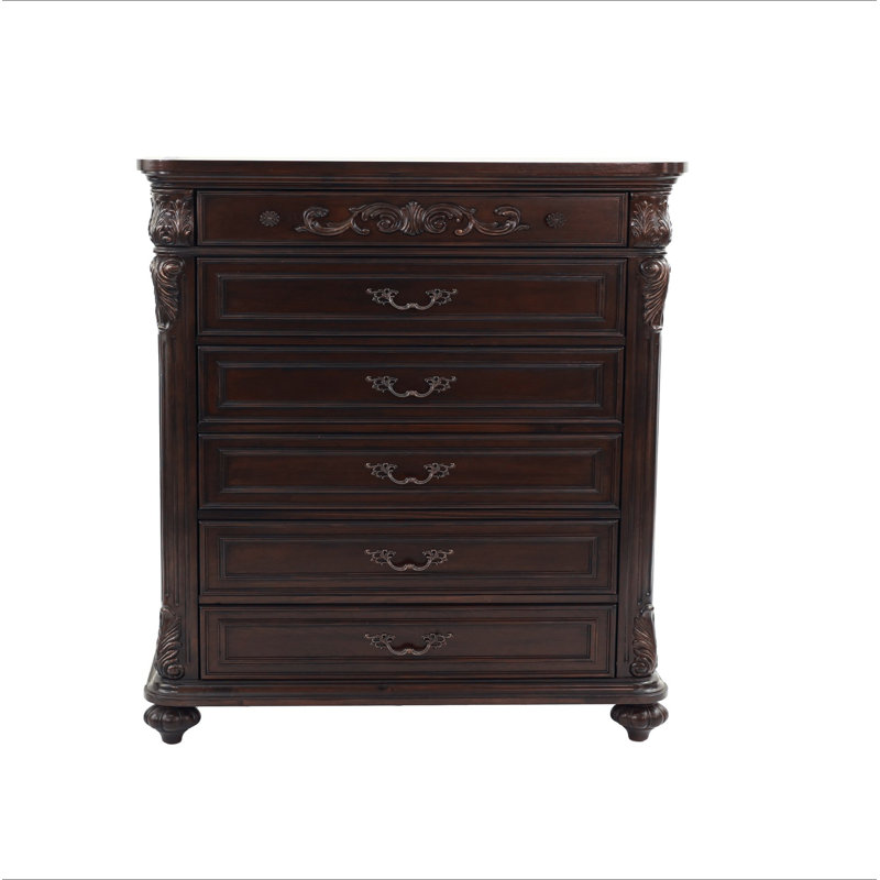 Design unique de commode en bois de noyer antique 1 pièce
