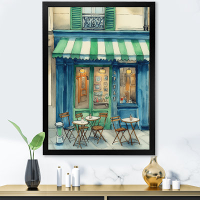 Croissant et café à Paris - France, art mural