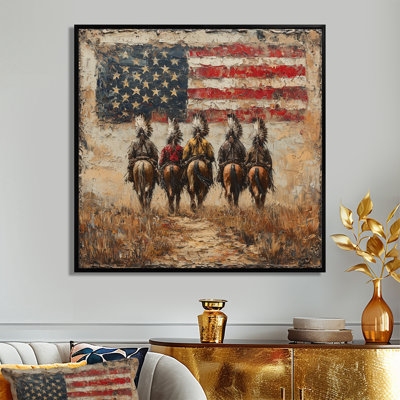 Margunde Scenes Of Native American Culture Left Behind II  Native American art Canvas Wall Art