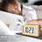 Bedroom Wooden Digital Alarm Clock Battery Powered With Smart Sensor Night Light, Temperature Detection, Snooze Function
