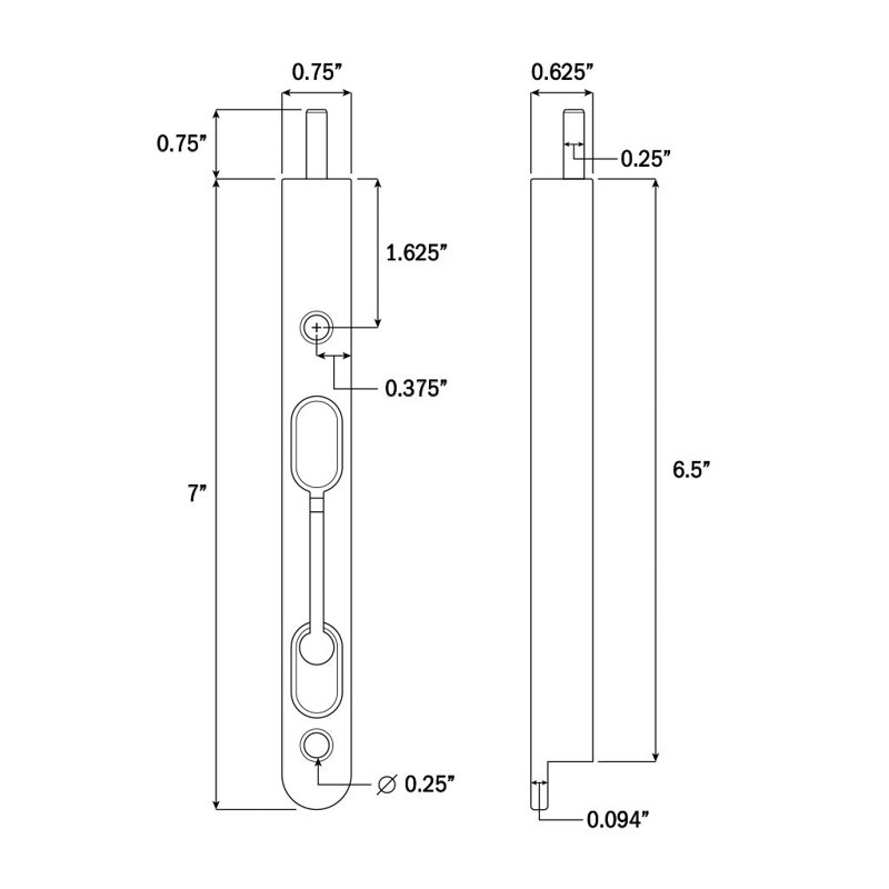 Boulon de chasse 7 po Nuk3y, Laiton poli