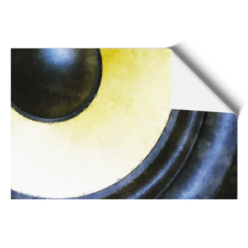 Yellow Speaker Painting - Frameless Print, 42cm H x 59cm W x 0.1cm D