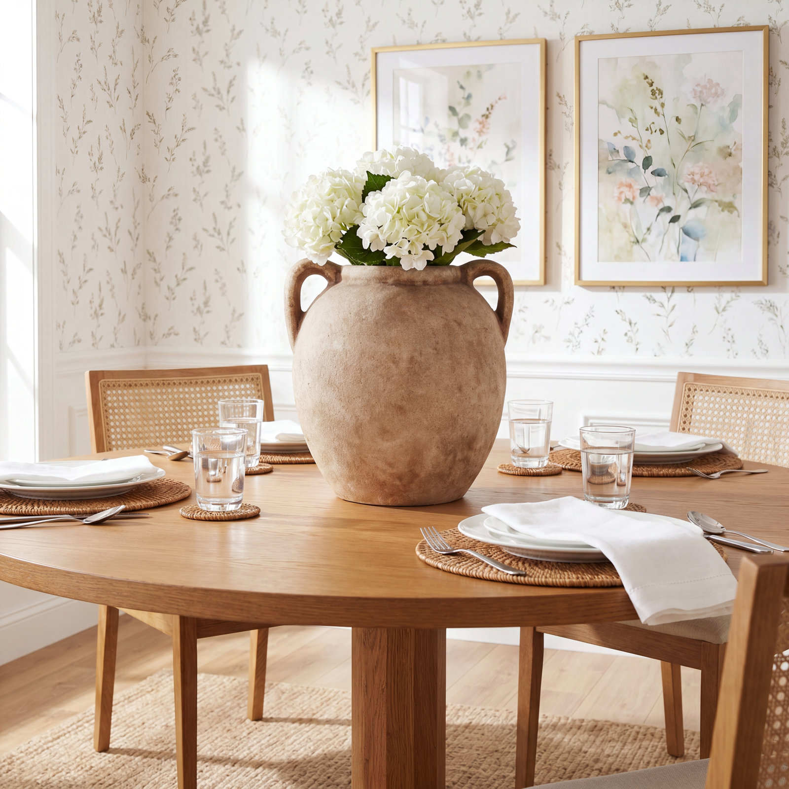 Ceramic Table Vase, Light Brown