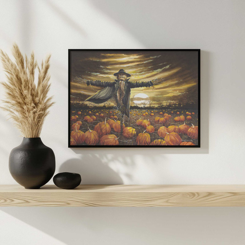 Levez-vous! «Great Pumpkin» par John Rossini, reproduction d'art, L 24 po x H 18 po, White, Impression encadrée
