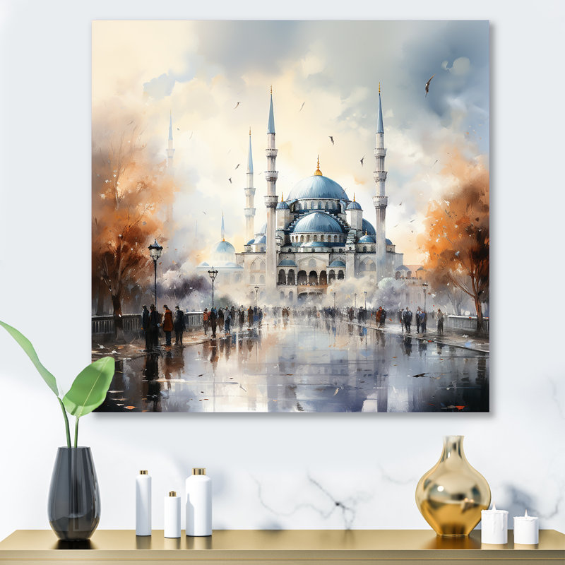 Mosquée bleue turque, art sérénité II, H 36 po x l 36 po