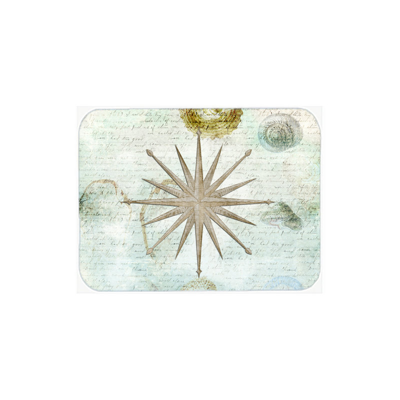 Caroline's Treasures Shells Navigation Star Glass Cutting Board