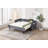 Twin Size Upholstered Daybed With Trundle,USB Port ,Side Pockets, Modern V-Grained Backrest Design,No Box Spring Needed, For Bedroom, Guest Room ( Grey, Twin)-14484890