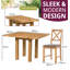 4 - Person Solid Oak Dining Set