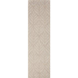 Textured Leaf Hand Loomed Beige Area Rug