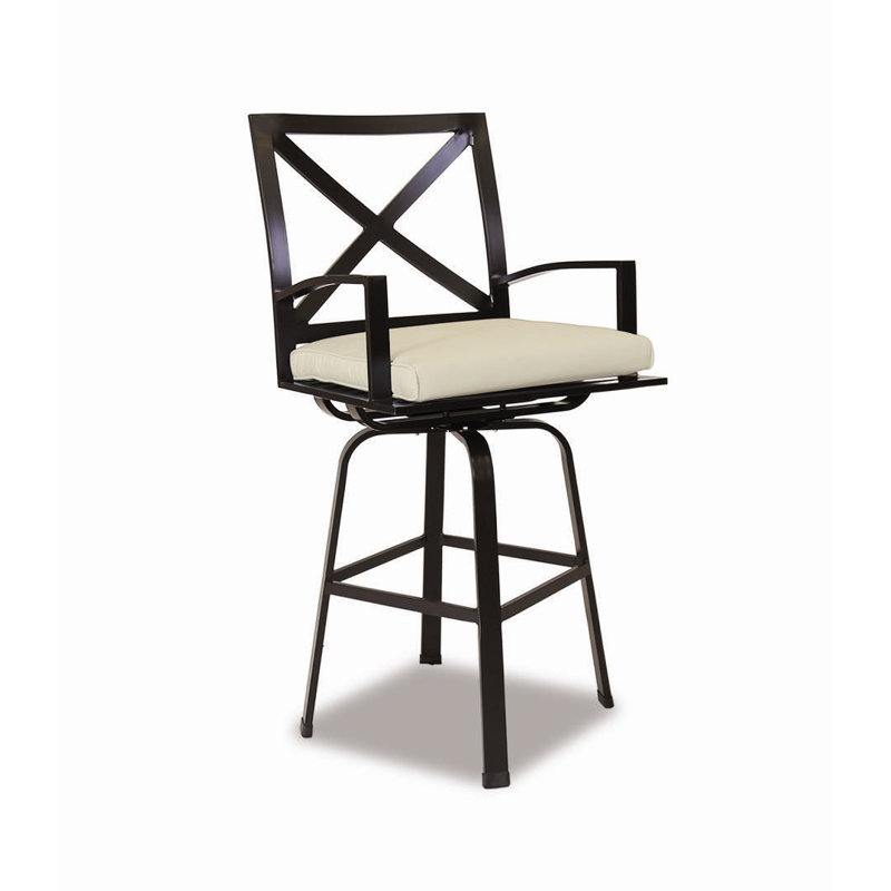La Jolla Outdoor Swivel Bar Stool, Counter Stool (30" Seat Height), Canvas Skyline Sunbrella®