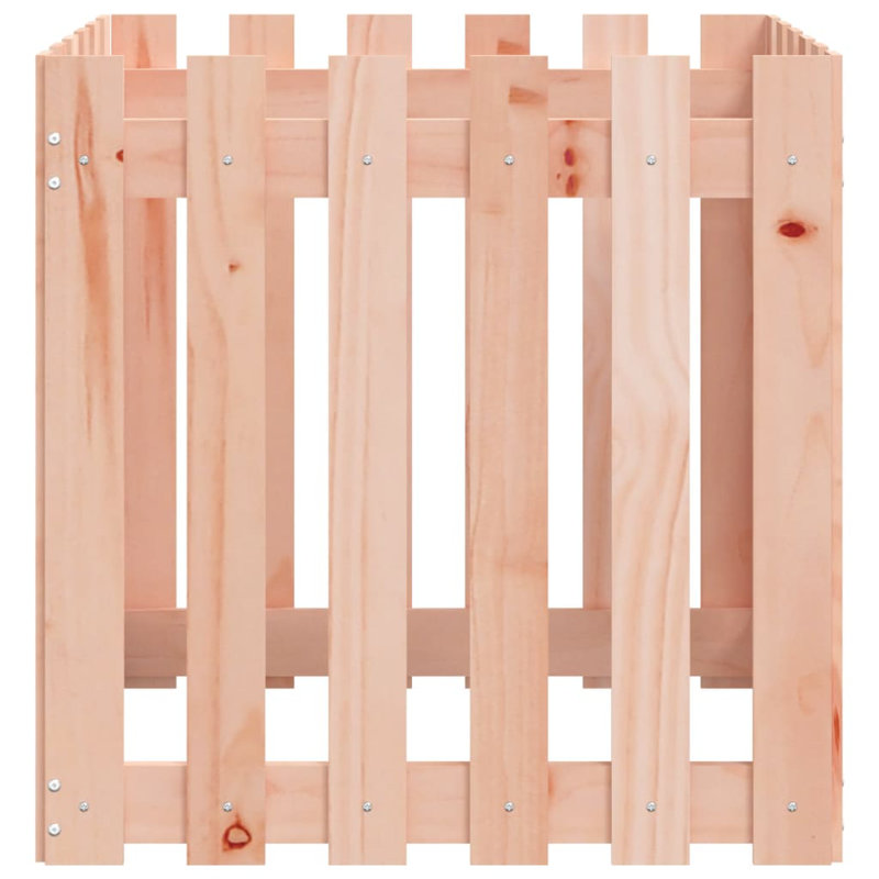 Nabeela Wood Planter Box, 60cm H x 60cm W x 60cm D, Red Brown