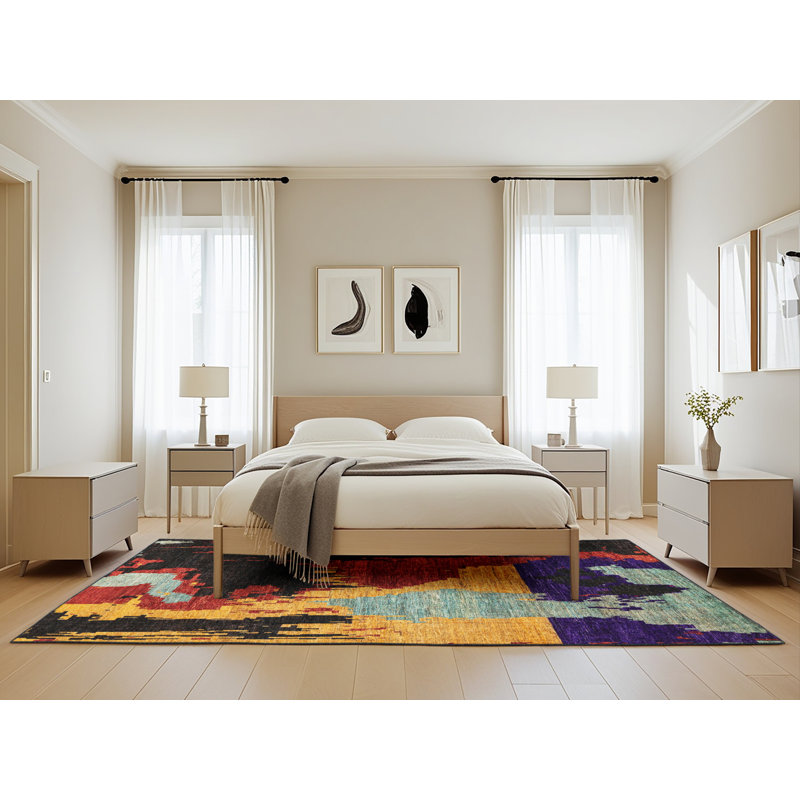 Moia Abstract Indoor Rug, Rectangle 5' x 8'