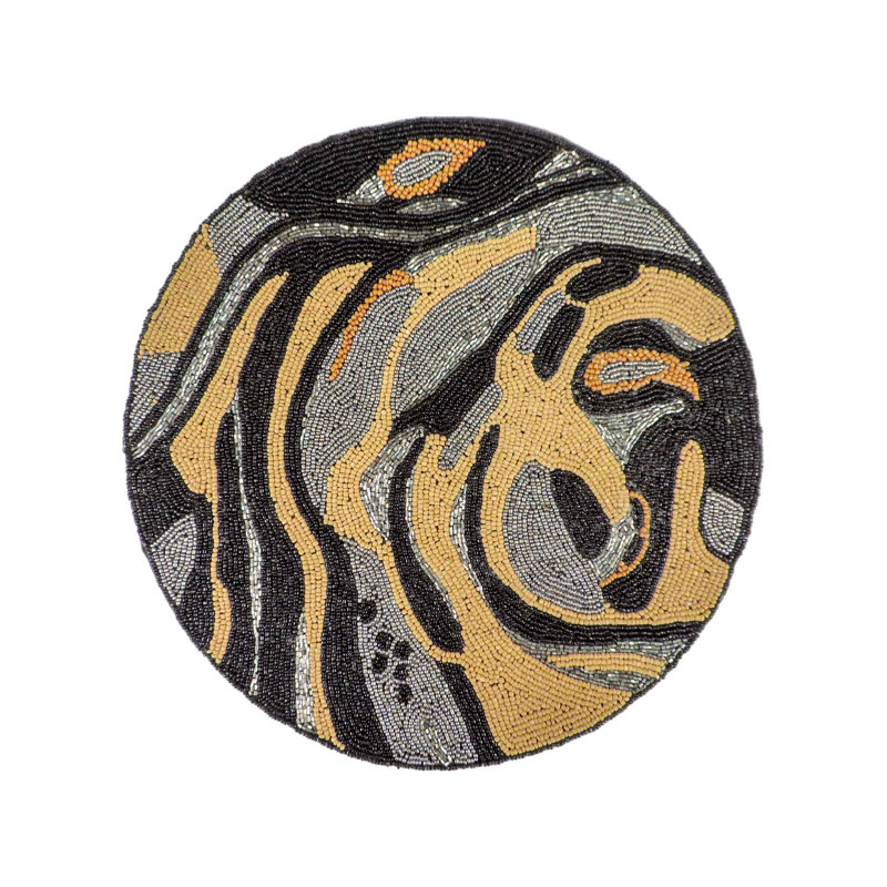 Glass Beads Abstract Round Placemat