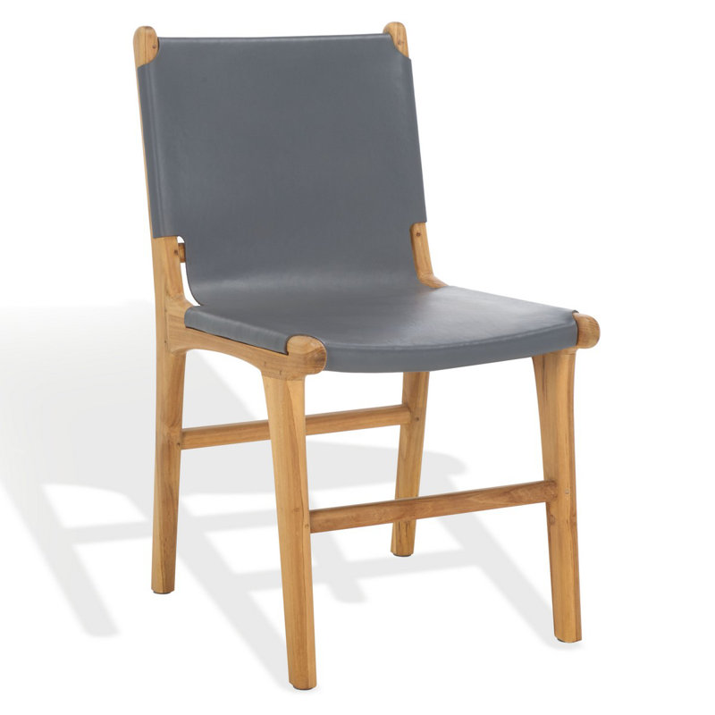 Cassaphina Leather Dining Chair, Gray