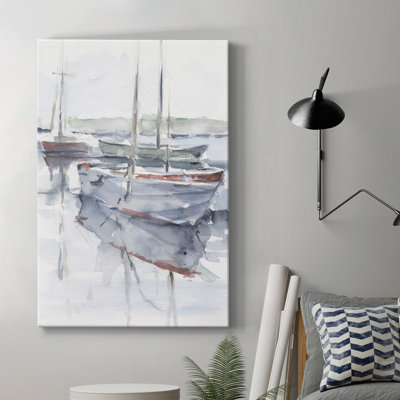 Watercolor Harbor Study I, toile tendue avec châssis de qualité supérieure - prête à être accrochée