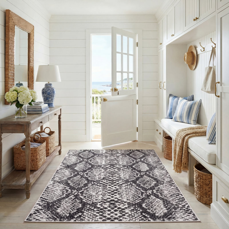 Tapis d'intérieur / extérieur à imprimé animal Aure Performance, Rectangle 5 pi 5 po x 7 pi 7 po
