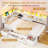 Corner Daybed Frame with 6 Drawers and Storage Bookcase Daybed with Charging Station and LED Lights-122632852-123467513