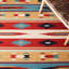 Tapis beige / rouge / bleu en laine tissé à plat Southwestern Eriksen-1512701334