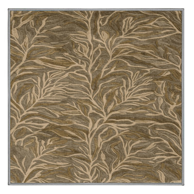 Tapis brun lavable à la machine