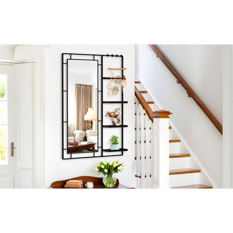 Miroir de salle de bain 30 x 44 avec support fonctionnel