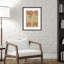 Expressive Abstract House Plant Orange On Tan Framed On Paper by The Creative Bunch Studio Print-91291777-91291775