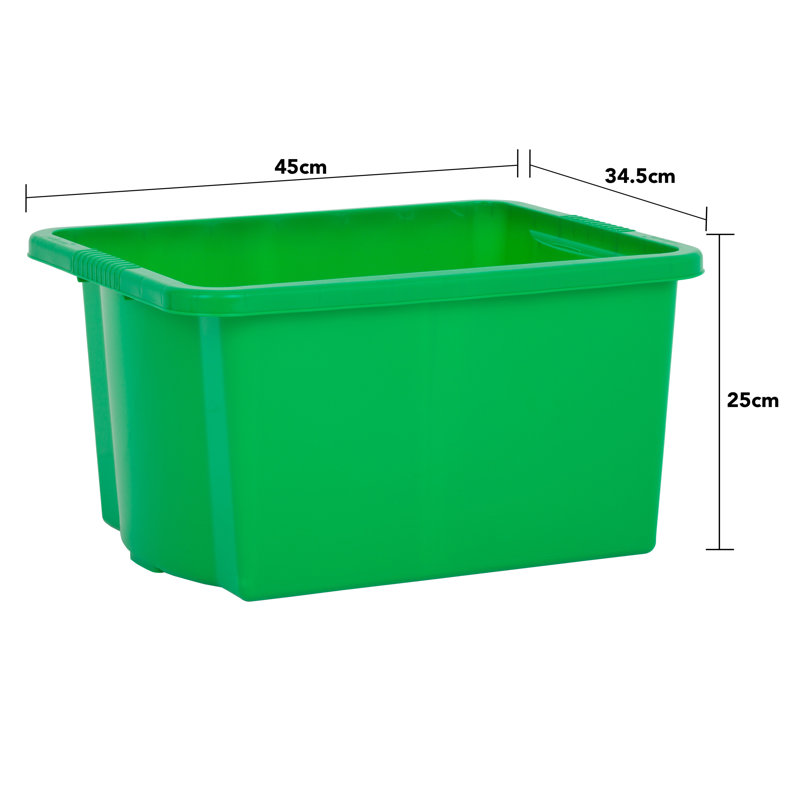 Stack & Store Box, 35 qt, Green