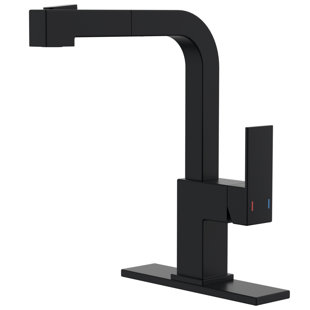 Square Kitchen Faucet With Pull Out Sprayer