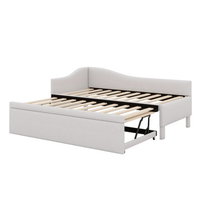 Upholstered L-Shaped Upholstered Daybed With Pop Up Trundle