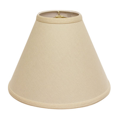 Abat-jour rigide en lin naturel, abat-jour de table beige avec ajusteur rondelle, haut de 6 po x bas de 19 po x hauteur de 13 po