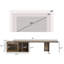 Meuble audio-vidéo style Mid-Century en noyer avec surface extensible et coussins de chat