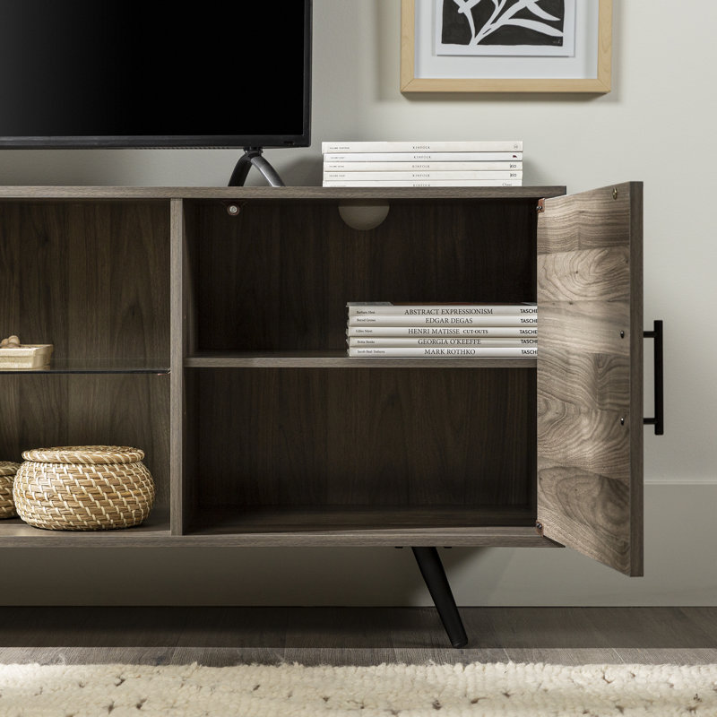 Bulhary 70" 2-Door TV Stand for TVs up to 80", Slate Gray