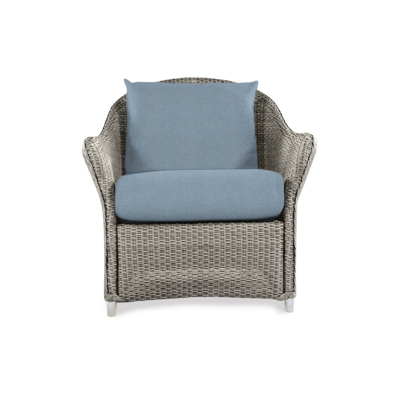 Weekend Retreat Outdoor Lounge Chair, Pewter, Canvas Natural Sunbrella® Canvas