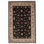 Hand-Knotted High-Quality Black and Beige Area Rug