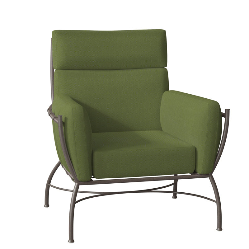Majorca Patio Chair with Cushions, No Welt, Linen Forest