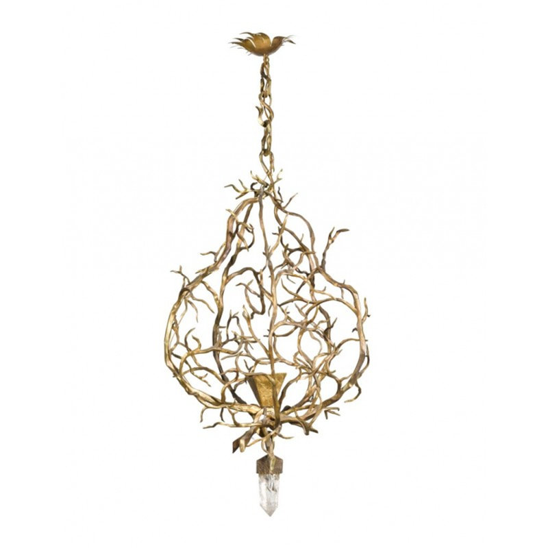 Lustre Forest Branch, Améthyste, Bronze antique, 26" Diameter x 52" Height
