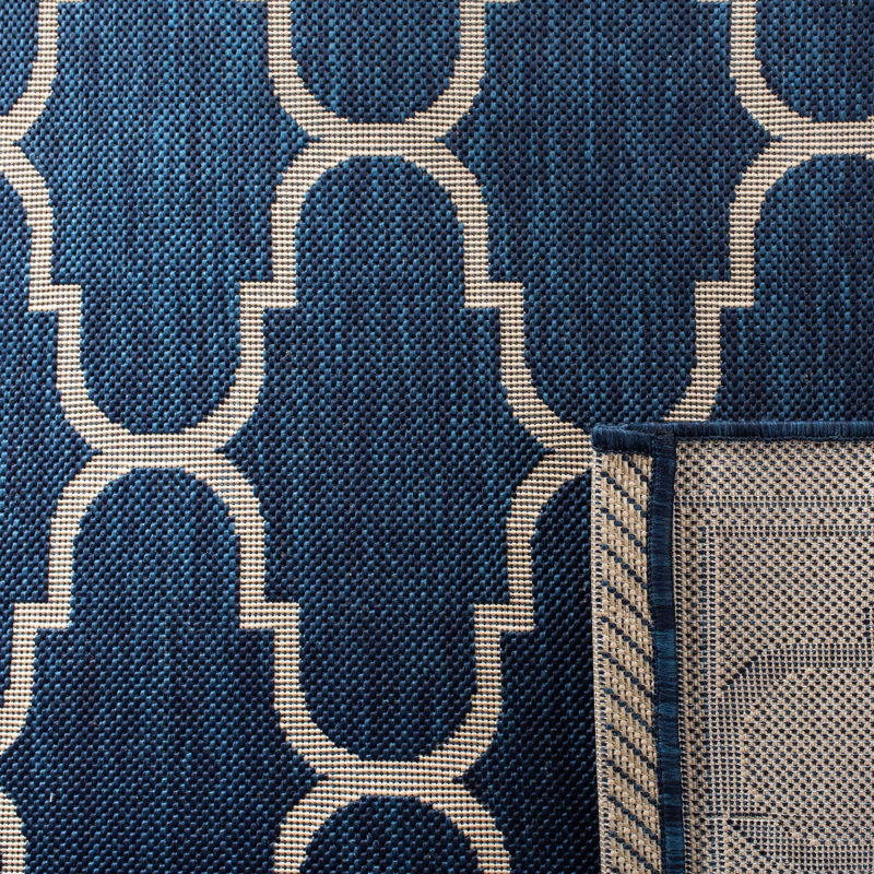 Tapis d'intérieur / extérieur à motif géométrique Reid Performance, Rectangle 8 pi x 11 pi