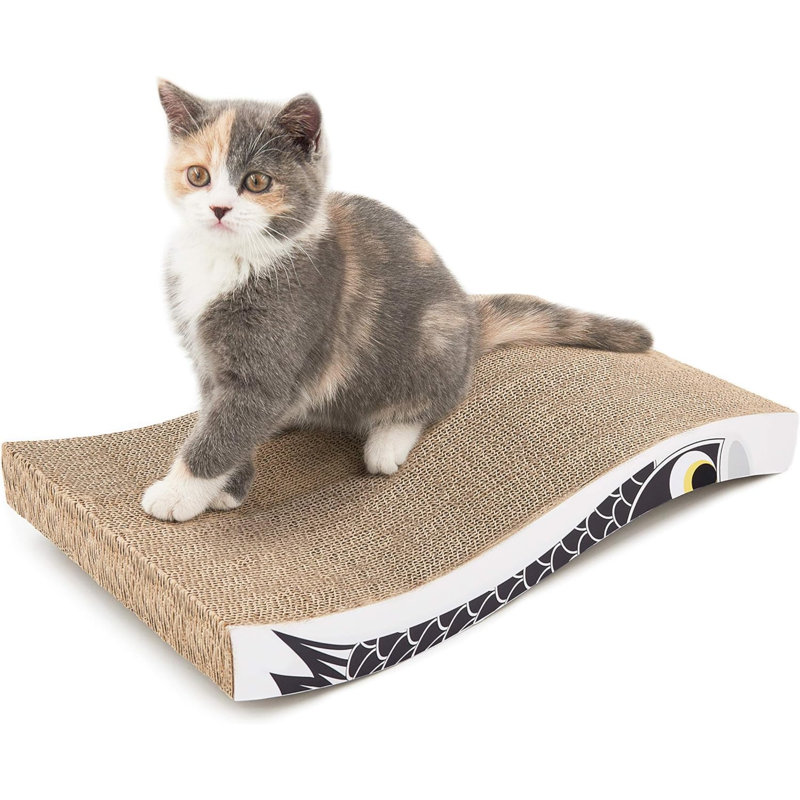 Cat Scratcher Cardboard Cat Scratch Pad With Premium Scratch Textures Design Durable Cat Scratching Pad Reversible