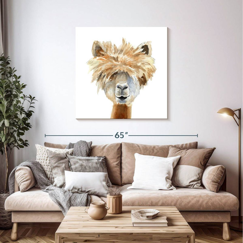 Brampt Llama With Bangs, 39" H x 39" W